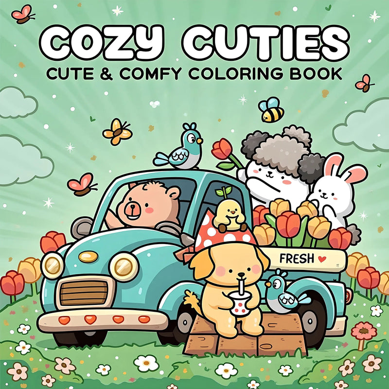Cat Moments Adult Coloring Book