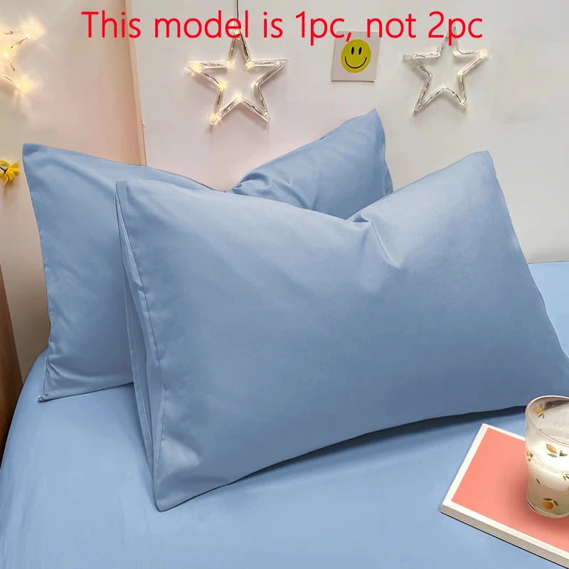 Matte Solid Color Pillowcase with Envelope Closure