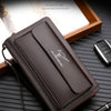 Men's Leather Clutch Wallet with Phone Pocket