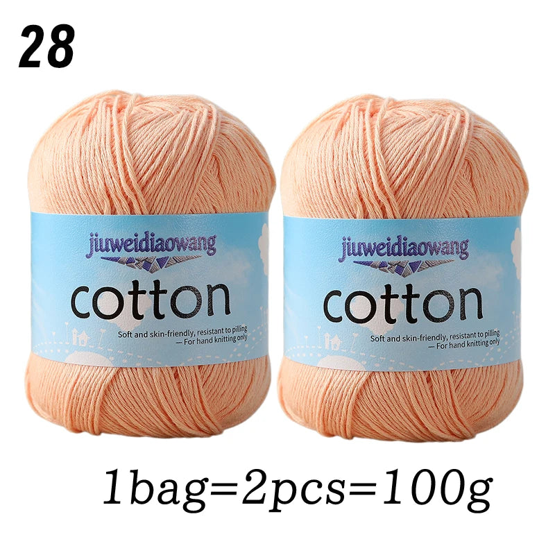 Premium 100% Cotton Yarn – Medium-Fine Weight for All-Season Knitting