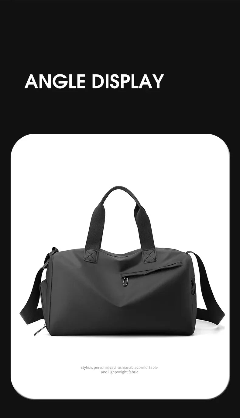 Versatile Travel Gym Bag with Wet/Dry Separation