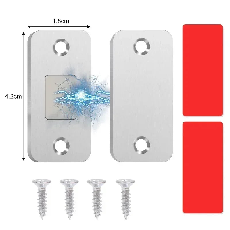 Invisible Magnetic Cabinet Door Catch with Adhesive Mounting