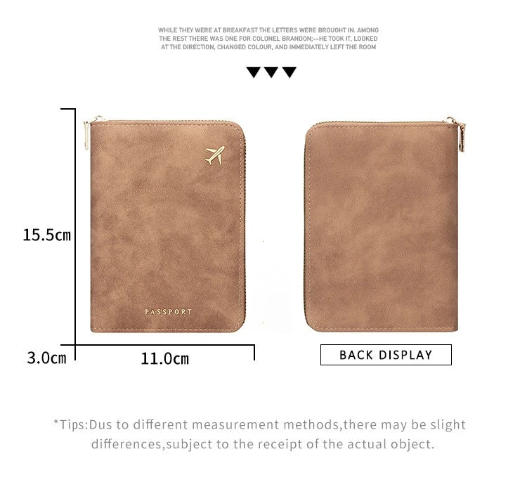 Travel Passport and Wallet Organizer with RFID Protection