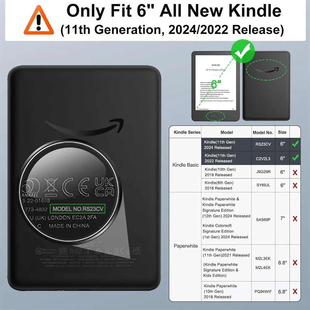 Clear Protective Case for Kindle 6" (11th Generation)