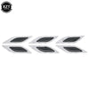 A set of six reflective carbon fiber car styling strips for vehicle customization.