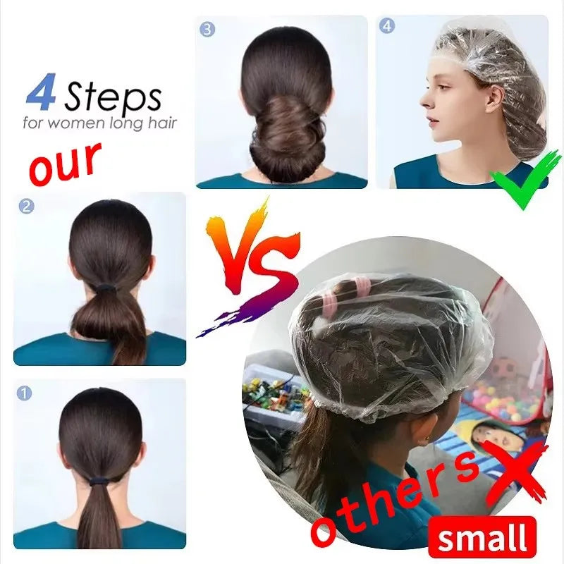 Disposable Shower Caps for Bathing, Hair Care, and Food Protection