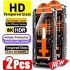 Two sets of HD tempered glass screen protectors and installing covers for iPhone series devices