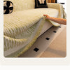 Thick Chenille Sofa Cover with Tassel Fringe — Scratch Resistant & Reversible