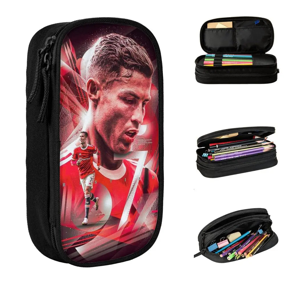Soccer Star Pen Case – Large-Capacity Pencil Pouch
