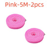Dos cordones de nylon rosa, de 5 metros cada uno, para secar al aire libre.