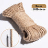 A roll of 3mm jute twine measuring 10 meters for crafts and décor.