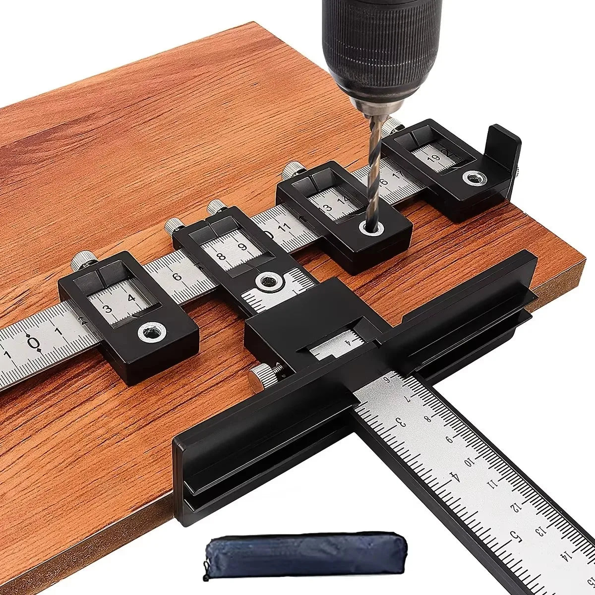 Cabinet Handle Drill Guide Template with Locator Punch