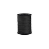 A spool of black heavy duty nylon thread for upholstery repair.