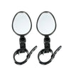A pair of black 360° adjustable bicycle rearview mirrors.