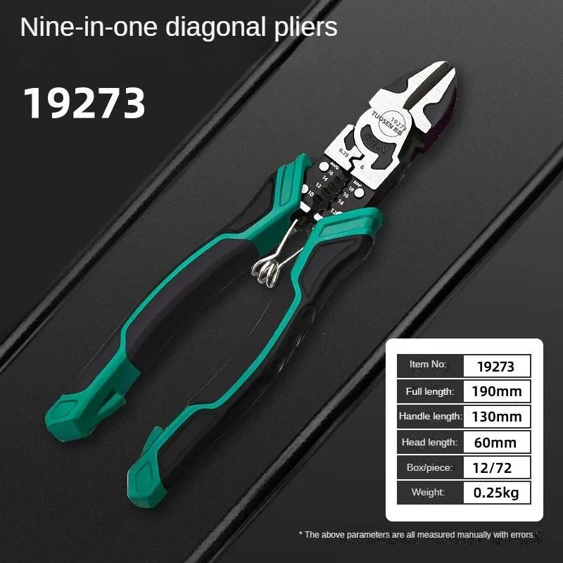 9-in-1 Multifunctional Wire Stripping Pliers with Crimping Action