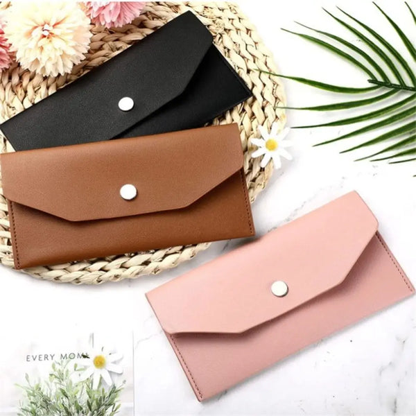 Slim PU Leather Envelope Wallet