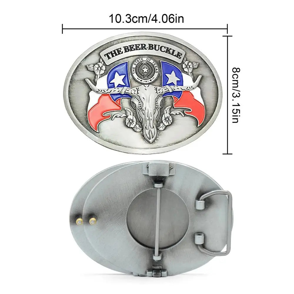 Decorative Flag Eagle Beer Belt Buckle