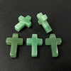 Natural Stone Cross Pendant Charm for Jewelry Making