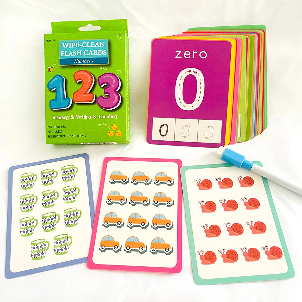 Number & Word Learning Flashcards for Kids
