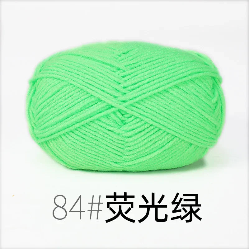 4-Ply Soft Cotton Blend Yarn for Knitting and Crochet