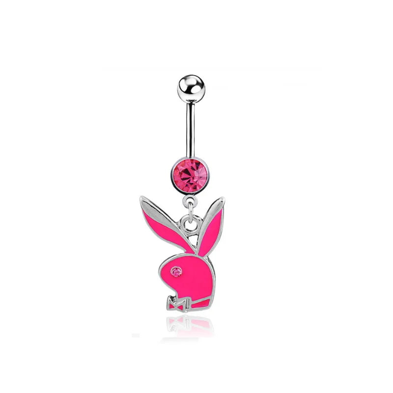 Gold Bunny Belly Button Piercing Ring