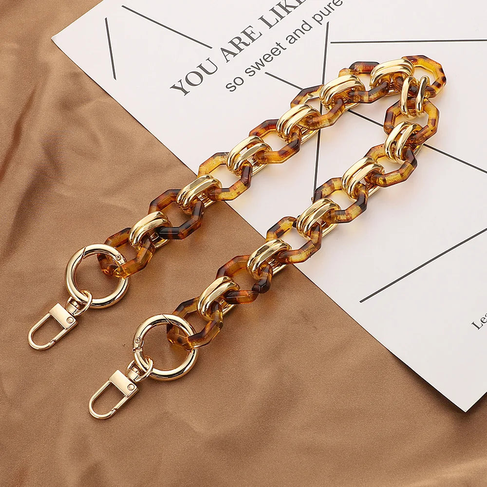 Acrylic Resin Chain Bag Strap for Purses and Crossbody Bags
