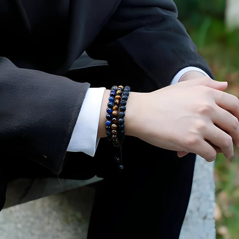 Natural Stone Beaded Bracelet Set
