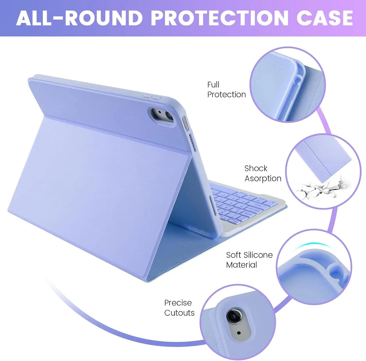 iPad Keyboard Case with Removable Cover