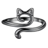 Anillo Guía de Lana con Forma de Gato Ajustable
