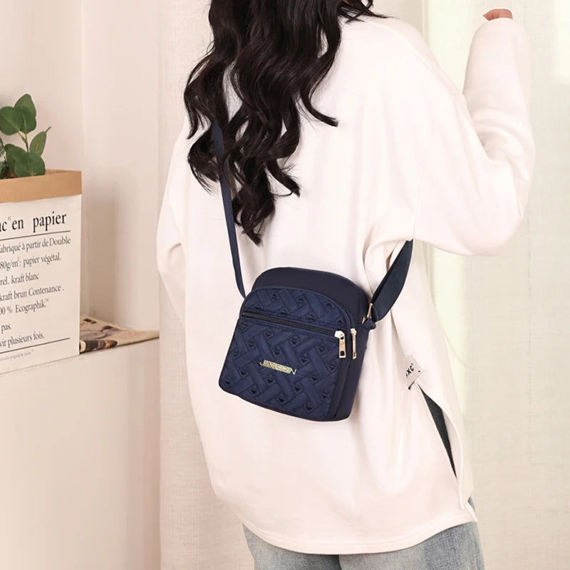 Quilted Nylon Crossbody Bag