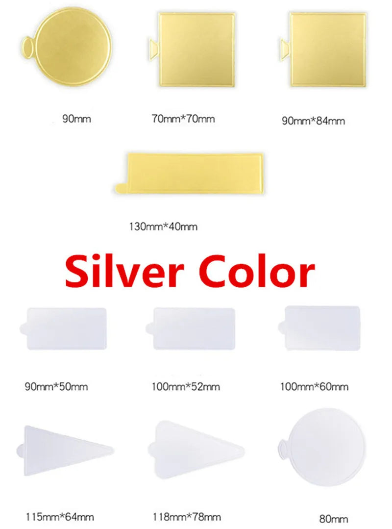 Gold Mini Cake Boards for Desserts & Pastry Display