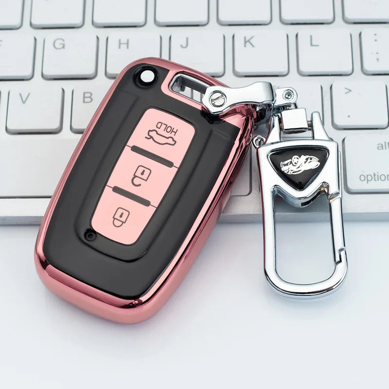 Multi-Color Button Car Key Cover