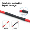 Heat shrink tubing kit showing before and after repair of insulation protection damage