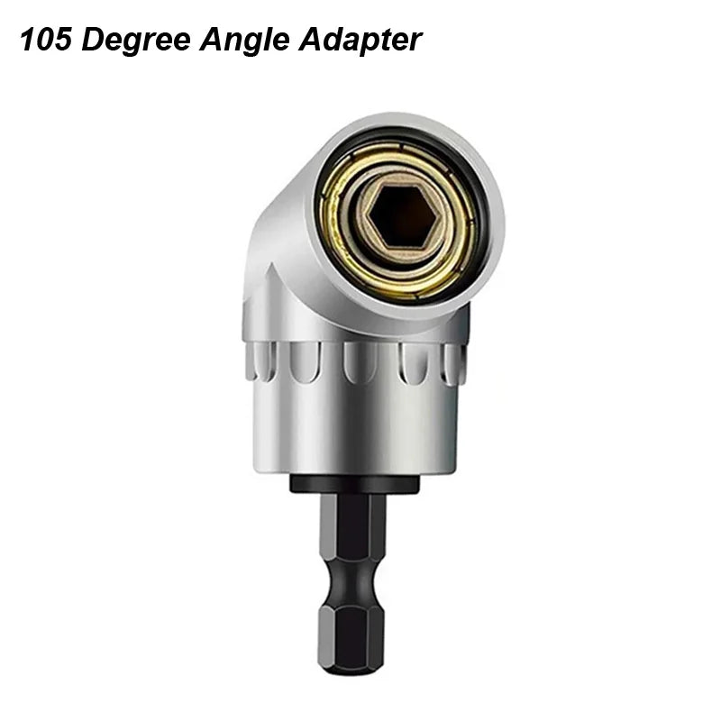 105° Right Angle Drill Attachment with Hex Shank Socket Adapter Set