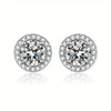 Silver-Tone Cubic Zirconia Stud Earrings