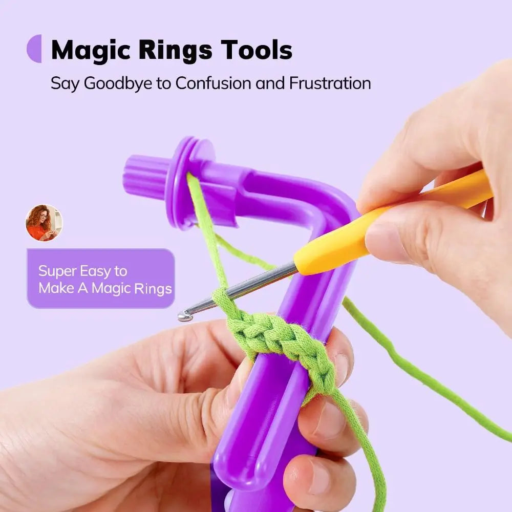 3-in-1 Crochet Tension Regulator & Magic Ring Tool