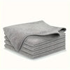 A stack of gray, highly absorbent kitchen cleaning towels.