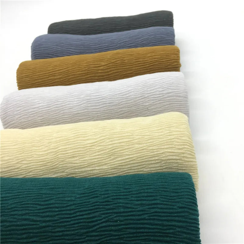 Soft Crinkle Cotton-Feel Scarf & Shawl