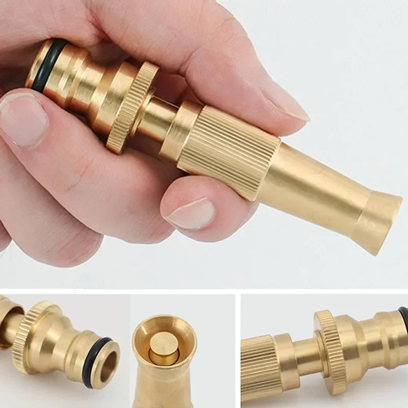 Adjustable Brass Garden Hose Nozzle