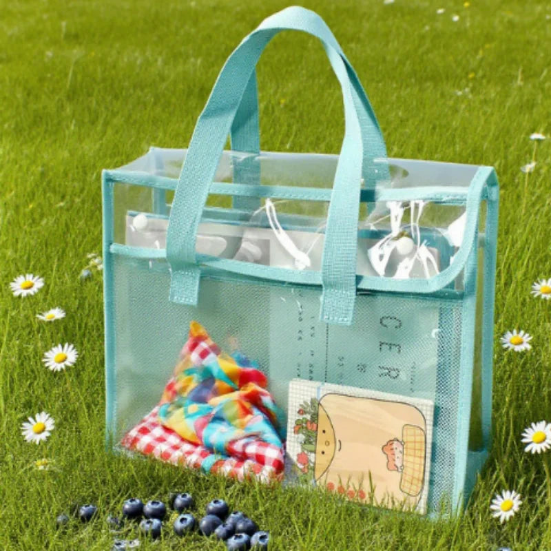 Clear PVC Tote Bag with Reinforced Handles
