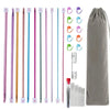 Multicolor Tunisian Afghan Crochet Hook Set (11 Sizes, 2–8 mm)