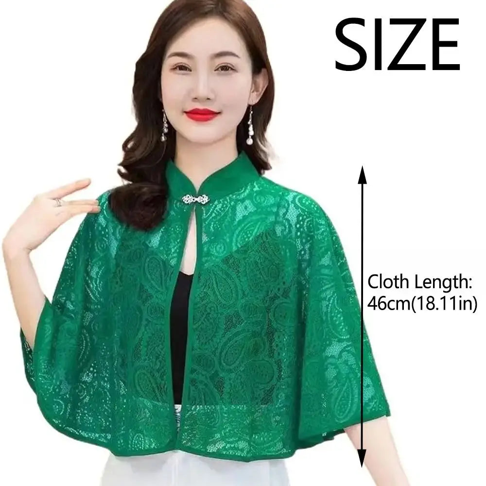 Bohemian Spitze Schal Poncho