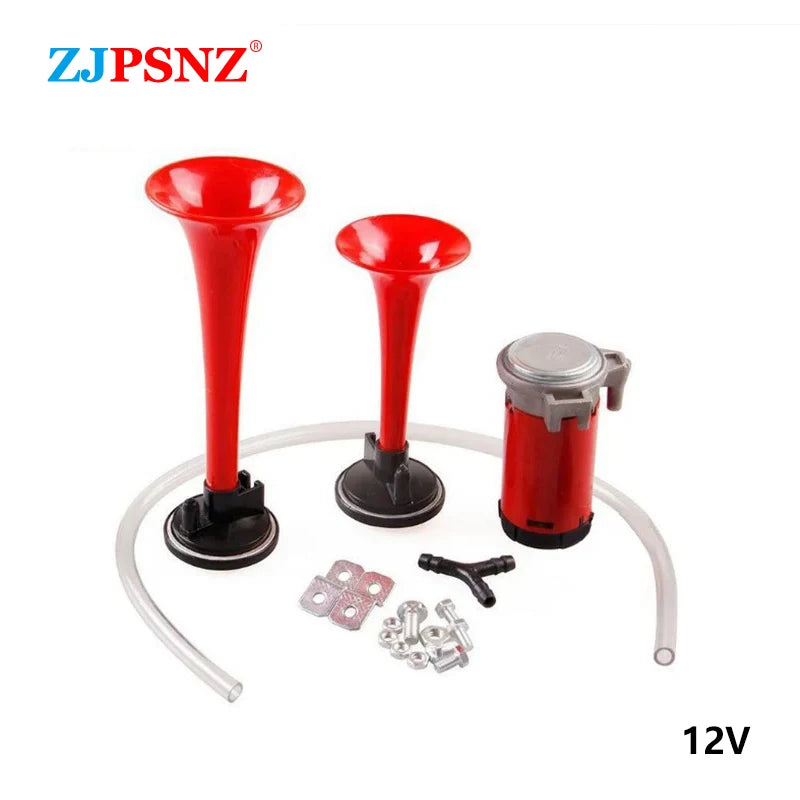 Dual-Tone Electric Air Horn Kit with Compressor