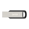 Silver Lexar M400 USB 3.2 flash drive with a black clip.