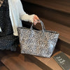 Leopard Print PVC Large Tote Bag