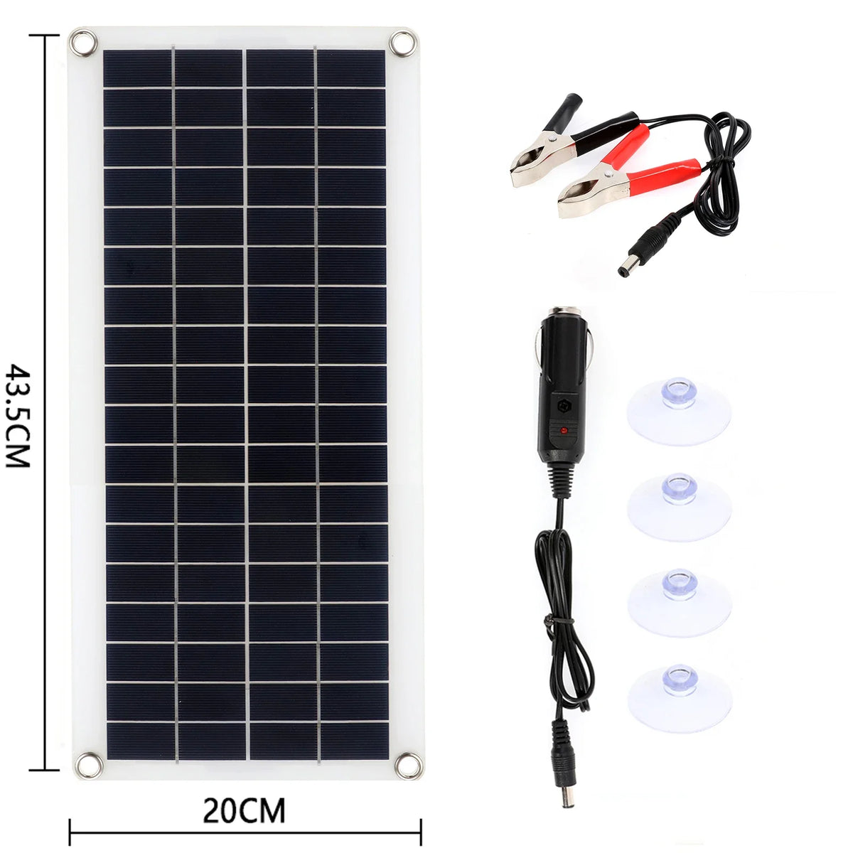 Portable Solar Power Kit with Multi-Output Controller