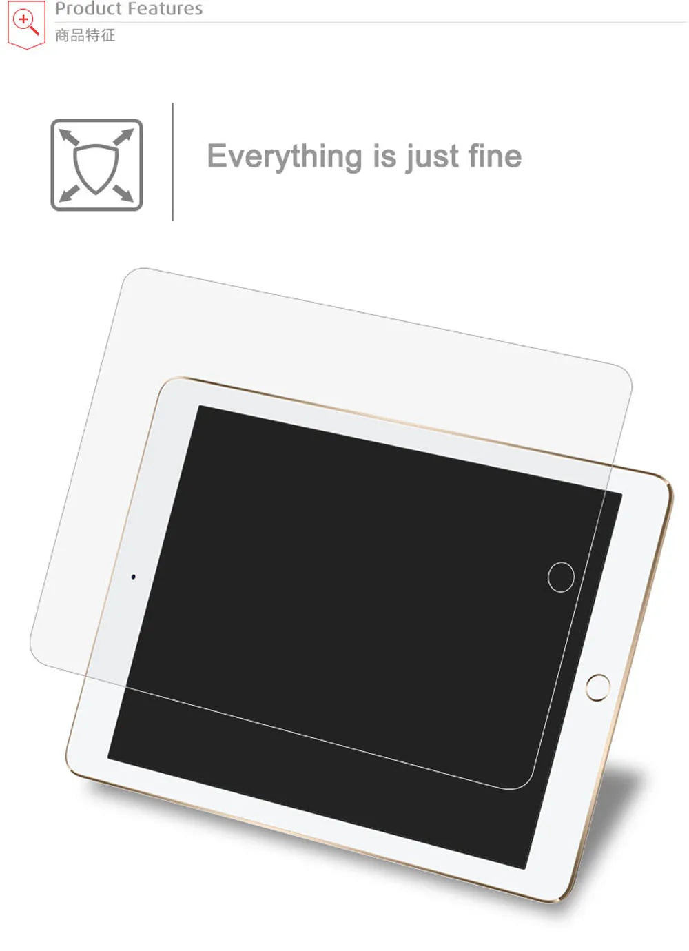 HD Tempered Glass Screen Protector for iPad (2-Pack)