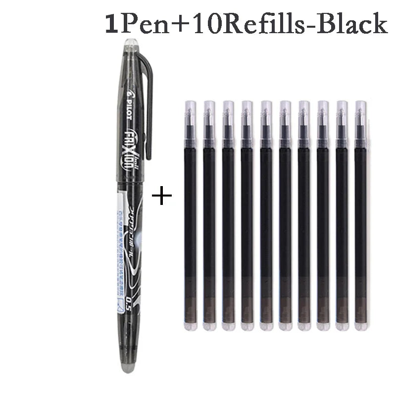 Erasable Gel Pen Refill Set - 0.5mm Tip (Blue, Black, Red)