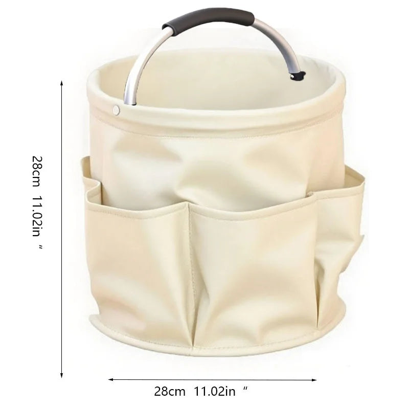 Foldable 17L Storage Organizer Basket with Carry Handle