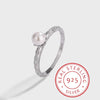 Vintage Palace-Style Pearl & Zircon Ring in Sterling Silver